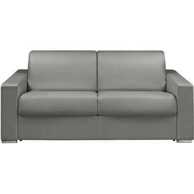 DUNLOPILLO Schlafsofa - 3 Sitze Kunstleder Grau - 140-159cm Bett DUNLOPILLO Schlafsofa - 3 Sitze Kunstleder Grau - 140-159cm Bett