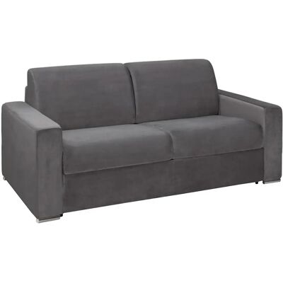 DUNLOPILLO - CALITO - Samt - Grau - Schlafsofa DUNLOPILLO - CALITO - Samt - Grau - Schlafsofa