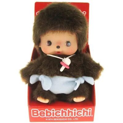 Sekiguchi Monchhichi 235370 Pluszowa lalka - Oryginalny Bebichhichi Chłopiec Sekiguchi Monchhichi 235370 Pluszowa lalka - Oryginalny Bebichhichi Chłopiec