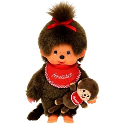 Monchhichi Mädchen + Mini Monchhichi - Plüschtier Monchhichi Mädchen + Mini Monchhichi - Plüschtier