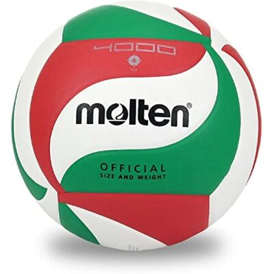Piłka siatkowa Molten V4M4000 Biało-Czerwono-Zielona - Sprzęt sportowy na halę Piłka siatkowa Molten V4M4000 Biało-Czerwono-Zielona - Sprzęt sportowy na halę