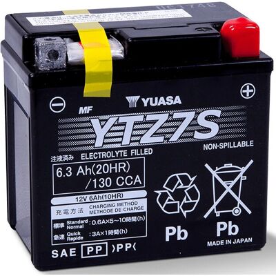 Batteria Moto Yuasa YTZ7S - Piombo sigillato 6.3 Ah 12 V 130 A Batteria Moto Yuasa YTZ7S - Piombo sigillato 6.3 Ah 12 V 130 A