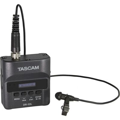 Tascam DR-10L - Digitales Audiorecorder mit Lavalier-Mikrofon Tascam DR-10L - Digitales Audiorecorder mit Lavalier-Mikrofon