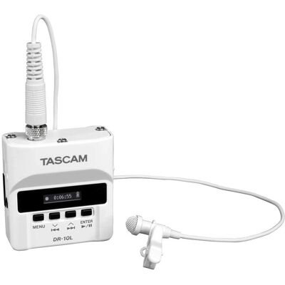 Tascam DR-10L Weiß - Digitaler Recorder mit Lavalier-Mikrofon Tascam DR-10L Weiß - Digitaler Recorder mit Lavalier-Mikrofon