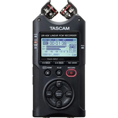 Tascam DR-40X Portable Digital Recorder - Black Tascam DR-40X Portable Digital Recorder - Black