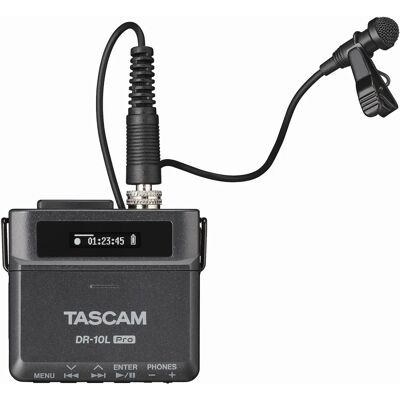 Registratore digitale Tascam DR-10L Pro con microfono Lavalier Registratore digitale Tascam DR-10L Pro con microfono Lavalier