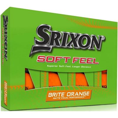 Srixon Orange Soft Feel Brite Golf Balls - Golf Srixon Orange Soft Feel Brite Golf Balls - Golf