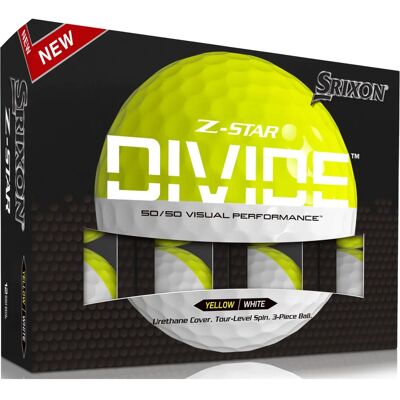 Balles de golf Srixon Z-Star Divide - Blanc/Jaune - Balles de golf - Publicité Balles de golf Srixon Z-Star Divide - Blanc/Jaune - Balles de golf - Publicité