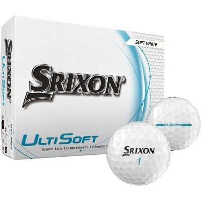 Srixon UltiSoft Golfballer - 2025 Modell, Hvit, 12-Pakkning Srixon UltiSoft Golfballer - 2025 Modell, Hvit, 12-Pakkning