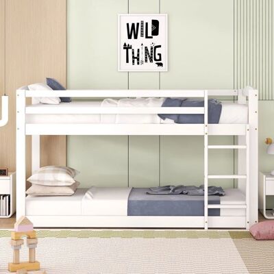 WISHDOR Letto a castello 90x200cm - pino - blanco - litera WISHDOR Letto a castello 90x200cm - pino - blanco - litera