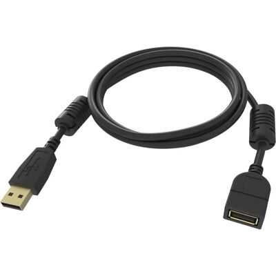 Vision TC-2MUSBEXT/BL USB Kabel - 2m - Schwarz Vision TC-2MUSBEXT/BL USB Kabel - 2m - Schwarz