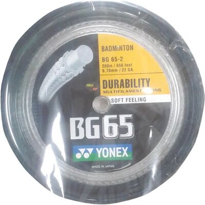 Yonex BG 65 - Black 0.70mm Badminton String Yonex BG 65 - Black 0.70mm Badminton String