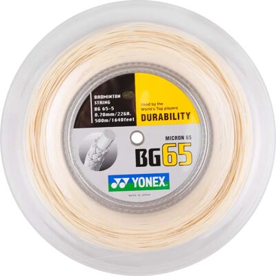 Yonex Bg 65 500 M Badminton String - Beige - 0.70 mm Yonex Bg 65 500 M Badminton String - Beige - 0.70 mm