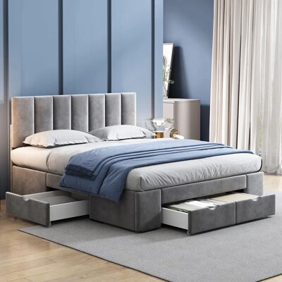 Unknown - Cama matrimonial acolchada - 140x200 - Cama Unknown - Cama matrimonial acolchada - 140x200 - Cama