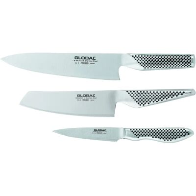 Global G-2538 Küchenmesserset - Hochkarbon, 3-teilig Global G-2538 Küchenmesserset - Hochkarbon, 3-teilig