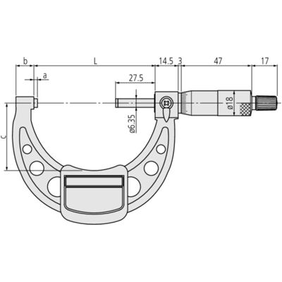 Mitutoyo - 125-150 mm - 0.01 mm - DIN 863 - Micrometer Mitutoyo - 125-150 mm - 0.01 mm - DIN 863 - Micrometer