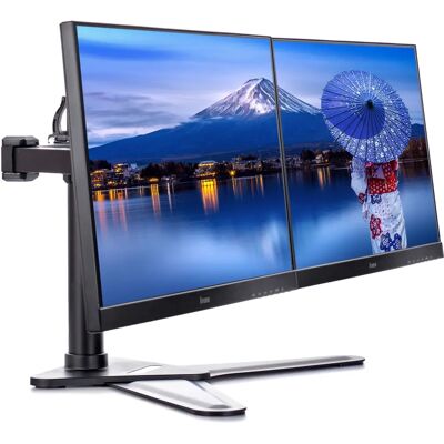Iiyama Doppelmonitorständer - Schwarz - Höhenverstellbar Iiyama Doppelmonitorständer - Schwarz - Höhenverstellbar