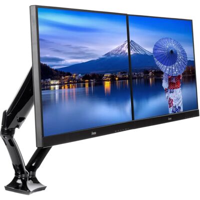 iiyama Zwarte dual monitor houder - ondersteunt 2 x 27" schermen iiyama Zwarte dual monitor houder - ondersteunt 2 x 27" schermen