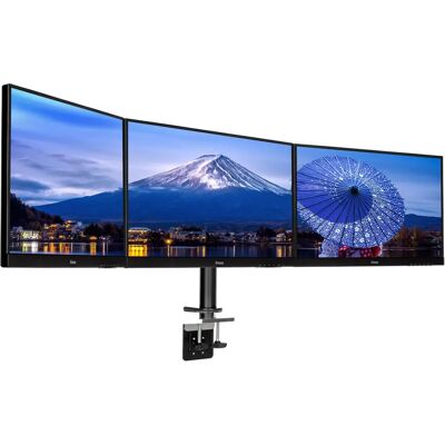 Support de bureau triple pour moniteur Iiyama noir - 3 x 27" - Publicité Support de bureau triple pour moniteur Iiyama noir - 3 x 27" - Publicité