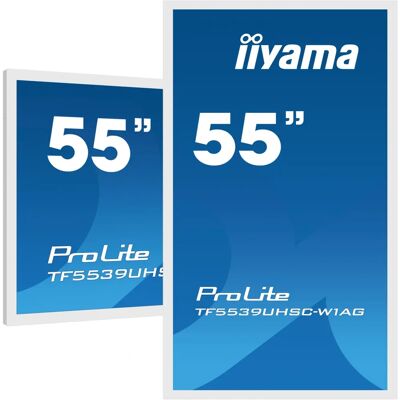 Moniteur tactile 55" 4K Iiyama Blanc - IPS, 24/7 - Publicité Moniteur tactile 55" 4K Iiyama Blanc - IPS, 24/7 - Publicité