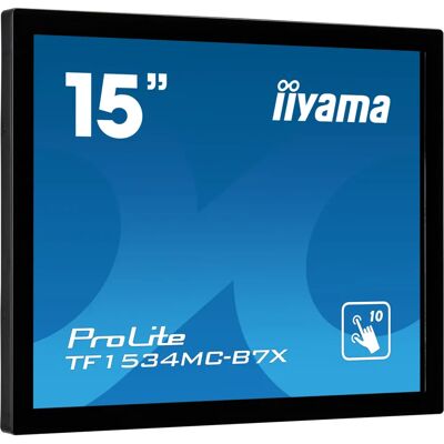 Monitor POS touch da 15" Iiyama ProLite TF1534MC-B7X - Tela aperta Monitor POS touch da 15" Iiyama ProLite TF1534MC-B7X - Tela aperta