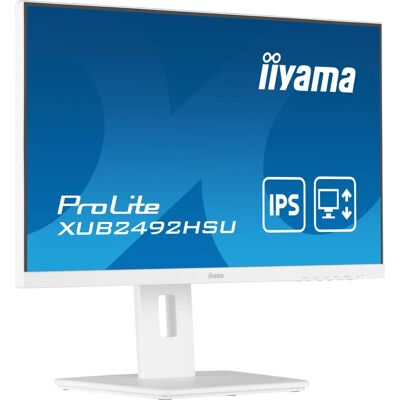 Moniteur IPS Full HD 24 pouces Iiyama ProLite XUB2492HSU-W5 - Blanc Moniteur IPS Full HD 24 pouces Iiyama ProLite XUB2492HSU-W5 - Blanc