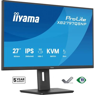 iiyama ProLite XB2797QSNP-B1 27-calowy Quad HD LED Monitor - Monitor komputera iiyama ProLite XB2797QSNP-B1 27-calowy Quad HD LED Monitor - Monitor komputera