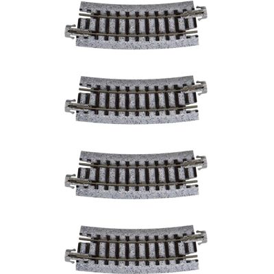 KATO - N-Gauge gebogener Gleisabschnitt 4 Stück - R249-15° KATO - N-Gauge gebogener Gleisabschnitt 4 Stück - R249-15°