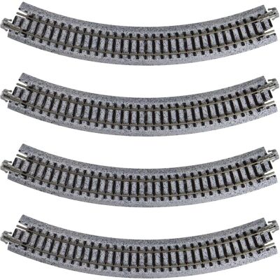 KATO N-Gauge gebogenes Gleis - 45° Radius 4 Stück - Modellbahn Zubehör KATO N-Gauge gebogenes Gleis - 45° Radius 4 Stück - Modellbahn Zubehör