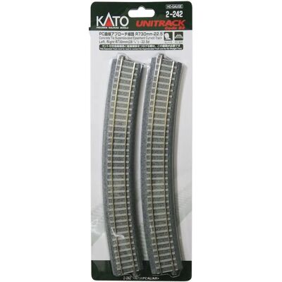 Kato H0 2er-Set Gebogenes Gleis, Beton (Spur H0) Kato H0 2er-Set Gebogenes Gleis, Beton (Spur H0)