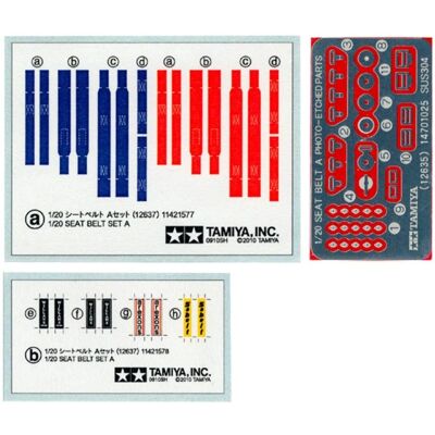 Tamiya Auto-Detail-Kit 1:20 Sicherheitsgurt-Set A - Superdetail für Autos Tamiya Auto-Detail-Kit 1:20 Sicherheitsgurt-Set A - Superdetail für Autos