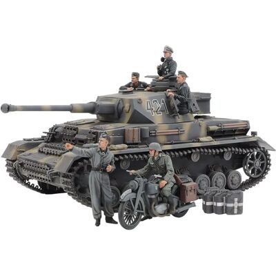 Kit de modèle Tamiya Panzer IV Ausf.G et Motocycliste - Kit militaire Kit de modèle Tamiya Panzer IV Ausf.G et Motocycliste - Kit militaire