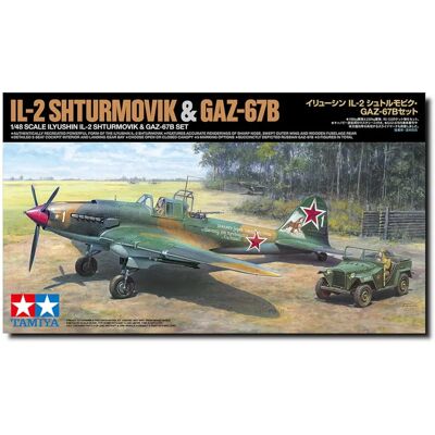 Kit modellistico Tamiya Il-2 Sturmovik & GAZ-67B Kit modellistico Tamiya Il-2 Sturmovik & GAZ-67B