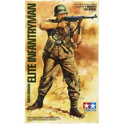 Kit de Modelo Tamiya 1/16 Infantaria de Elite Alemã WWII Kit de Modelo Tamiya 1/16 Infantaria de Elite Alemã WWII