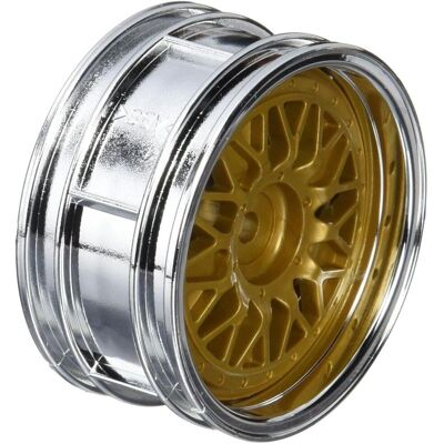 Tamiya Model - 2-piece Chrome/Gold Wheels - RC Car Accessories Tamiya Model - 2-piece Chrome/Gold Wheels - RC Car Accessories