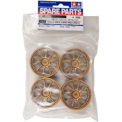 TAMIYA Modell 300051022 Gold 10-Speichen Felgen - Räder TAMIYA Modell 300051022 Gold 10-Speichen Felgen - Räder