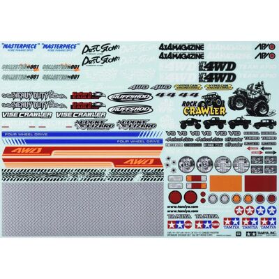 Adesivi sponsor fuoristrada Tamiya 54630 Adesivi sponsor fuoristrada Tamiya 54630