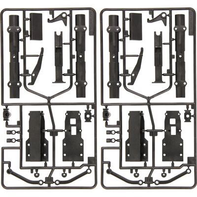 Tamiya Modelo Piezas reforzadas de eje de remolque - Partes de eje de remolque Tamiya Modelo Piezas reforzadas de eje de remolque - Partes de eje de remolque