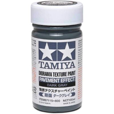 Tamiya Mörkgrå trottoar-effekt texturfärg - Diorama - TA87115 Tamiya Mörkgrå trottoar-effekt texturfärg - Diorama - TA87115