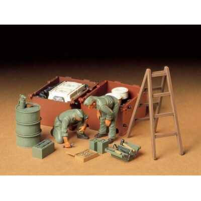 Tamiya Saksan tankin miehistön huoltopaketti - Muovimalli 1/35 Tamiya Saksan tankin miehistön huoltopaketti - Muovimalli 1/35