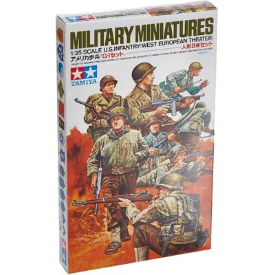 Kit de Modèle d'Infanterie US WWII Tamiya - 1/35 - Ensemble de 8 Kit de Modèle d'Infanterie US WWII Tamiya - 1/35 - Ensemble de 8