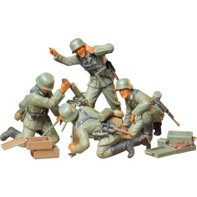 Tamiya Équipe de Mortier d'Infanterie Allemande - Kit Modèle en Plastique Tamiya Équipe de Mortier d'Infanterie Allemande - Kit Modèle en Plastique