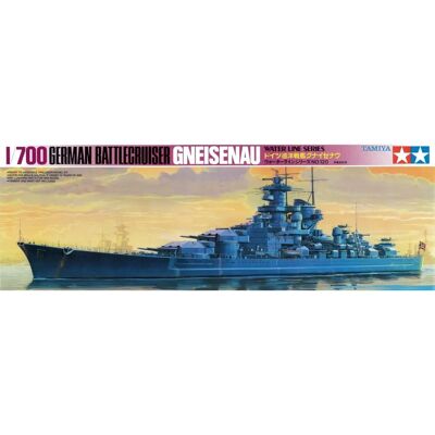 Tamiya Gneisenau Slagskepp 1/700 Waterline Modell Tamiya Gneisenau Slagskepp 1/700 Waterline Modell