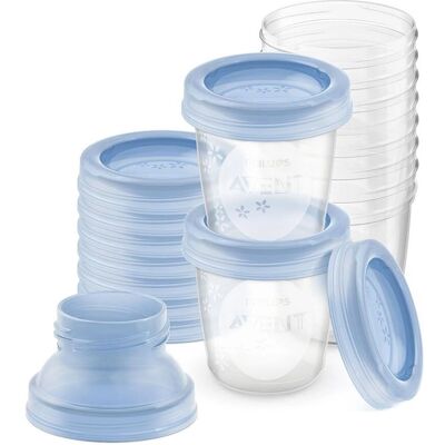 Philips Avent Wiederverwendbare Muttermilch-Aufbewahrungsbecher - 180 ml Philips Avent Wiederverwendbare Muttermilch-Aufbewahrungsbecher - 180 ml