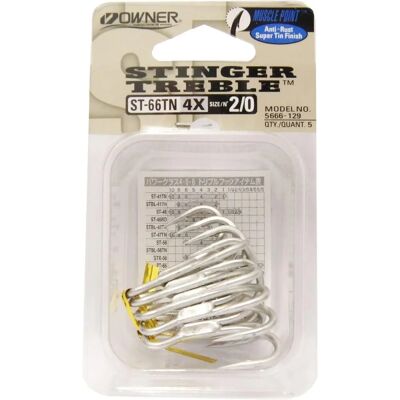Owner ST-66 Silver - Fishing Hooks - 2/0, 5 pcs Owner ST-66 Silver - Fishing Hooks - 2/0, 5 pcs