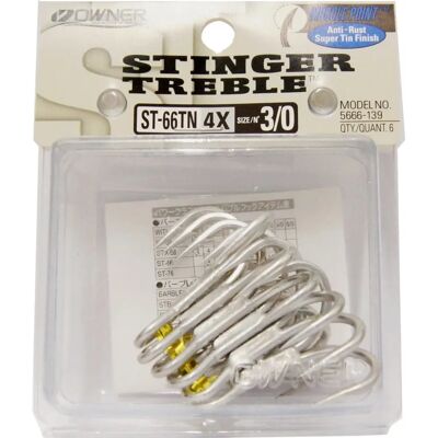 Owner Model ST-66 Silver Fishing Hook - Saltwater & Freshwater Owner Model ST-66 Silver Fishing Hook - Saltwater & Freshwater