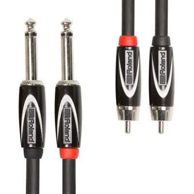 Roland RCC-10-2R28 Audio Cable - 3m, 2x6.35mm & 2xRCA - Black Roland RCC-10-2R28 Audio Cable - 3m, 2x6.35mm & 2xRCA - Black