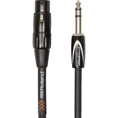 Cable de audio Roland RCC-3-TRXF negro 1m - Balanceado, TRS a XLR Cable de audio Roland RCC-3-TRXF negro 1m - Balanceado, TRS a XLR