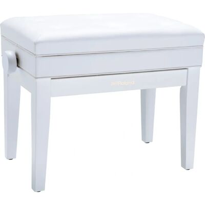 Roland RPB-400WH Adjustable Cushioned Piano Bench Satin White - Piano Bench Roland RPB-400WH Adjustable Cushioned Piano Bench Satin White - Piano Bench