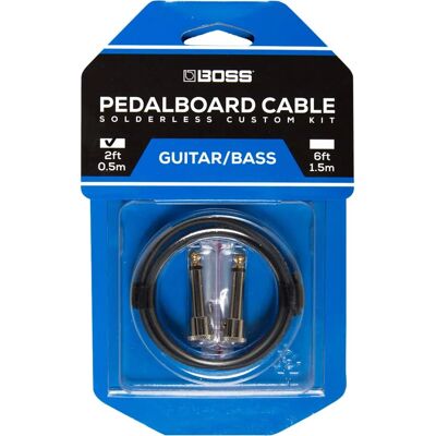 Boss BCK-2 Pedalboard Kabelset - 0,5 m, zwart, recht Boss BCK-2 Pedalboard Kabelset - 0,5 m, zwart, recht